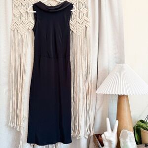 Express Black Dress Size 14 with Back Button Detail GUC